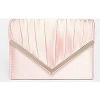 Quiz Pink Pleated Clutch Bag
