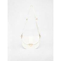 Quiz White Contrast Stitch Cross Body Bag