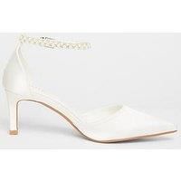 Quiz Bridal White Pearl Court Heels