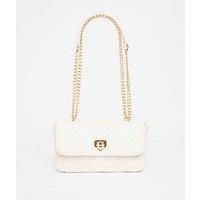 Quiz White Quilted Cross Body Bag