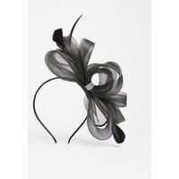 Quiz Black Diamante Bow Headband Fascinator