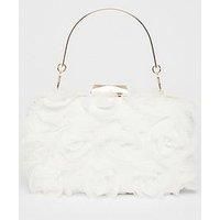 Quiz Bridal White Organza Rose Box Bag