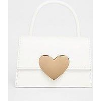 Quiz White Heart Detail Bag
