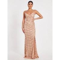 Quiz Pale Blue One Shoulder Midaxi Dress