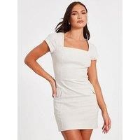 Quiz Women's Stone Utility Mini Dress | Size: 10
