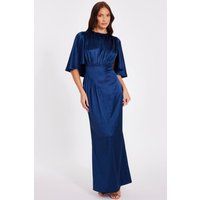 Quiz Navy Satin Maxi Dress