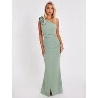 Quiz Green Corsage Maxi Dress