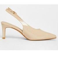 Quiz Women's Nude Wide Fit Slingback Court Heels | Size: 4