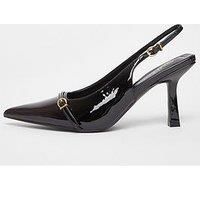Quiz Women's Black Wide Fit Slingback Court Heels | Size: 8