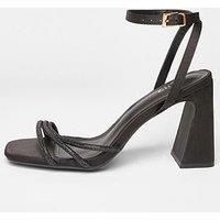 Quiz Women's Black Diamante Strappy Block Heels | Size: 8
