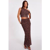 Quiz Women's Multi Leopard Print Maxi Skirt | Size: 6