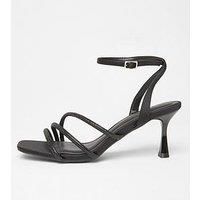 Quiz Women's Black Diamante Strappy Heels | Size: 3