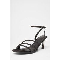 Quiz Women's Black Diamante Strappy Heels | Size: 5