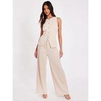 Quiz Stone Wide Leg Trousers
