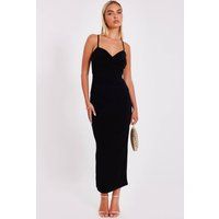 Quiz Women's Black Knot Detail Midi Dress | Size: 6