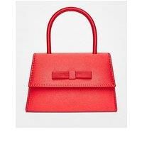 Quiz Red Bow Trim Top Handle Bag