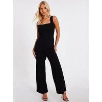 Quiz Women's Black Bow Back Jumpsuit | Size: 12