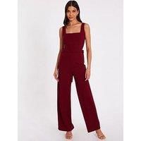 Quiz Women's Red Bow Back Jumpsuit | Size: 12