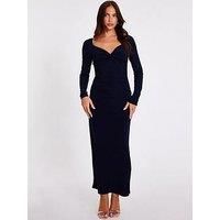 Quiz Women's Navy Knot Front Midaxi Dress | Size: 12