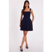 Quiz Women's Navy Heart Charm Mini Dress | Size: 10