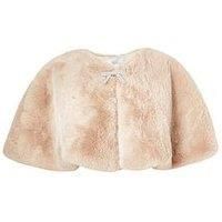 Quiz Women's Beige Bow Detail Faux Fur Wrap