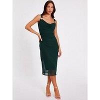 Quiz Women's Green Mesh Buckle Detail Midi Dress | Size: 18