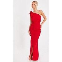 Quiz Women's Red Corsage Maxi Dress | Size: 14