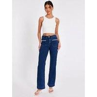 Quiz Women's Blue Diamante Front Pocket Jeans | Size: 6