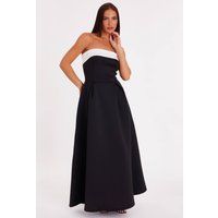 Quiz Women's Black Strapless A-Line Maxi Dress | Size: 6
