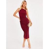 Quiz Women's Wine Petite Midaxi Dress | Size: 6