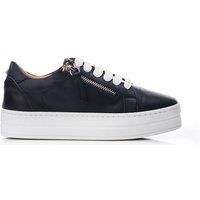 Moda In Pelle Women's Abbiy Leather Slab Soled Zip Up Trainers