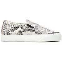Moda in Pelle Women/'s Adrina Natural Snake Print Leather Slab Sole Slip On Trainers 3
