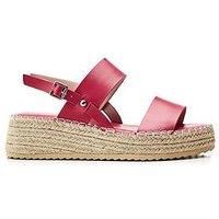 Moda in Pelle Women/'s Nashay Raspberry Faux Leather Flatform Wedge Heeled Sandals 6