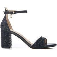 Moda In Pelle Women's Rubiana Textile Block Heeled Ankle Strap Sandals