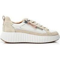 Moda in Pelle Women/'s Bouville Off White Leather Chunky Trainers 5
