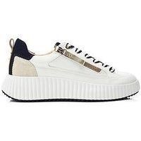 Moda In Pelle Bouville Stitch Trainer - White/Black