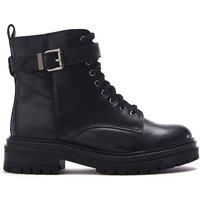 Moda In Pelle Women's Omola Black Leather Chunky Soled Ankle Boots