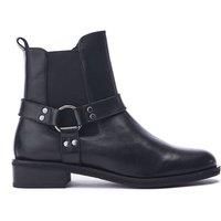 Moda In Pelle Women's Palanne Black Leather Buckle Chelsea Boots