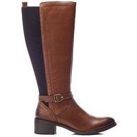 Moda In Pelle Women's Radelle Leather Block Heeled Knee High Boots