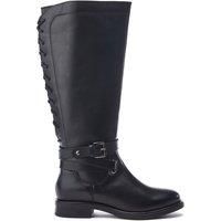 Moda in Pelle Women/'s Somain Black Leather Knee High Boots 3