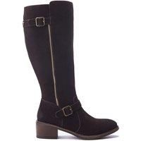 Moda in Pelle Women/'s Senlis Dark Brown Suede Block Heeled Knee High Boots 5