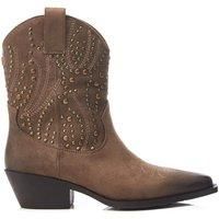 Moda In Pelle Women's Okes Cuban Heeled Western Style Ankle Boots