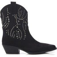 Moda In Pelle Women's Okes Cuban Heeled Western Style Ankle Boots