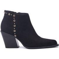 Moda In Pelle Women's Penza Black Cuban Heeled Ankle Boots