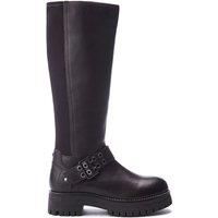 Moda In Pelle Women's Remy Leather Block Heeled Knee high Boots