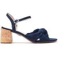 Moda in Pelle Women/'s Mokara Navy Suede Block Heeled Sandals 5