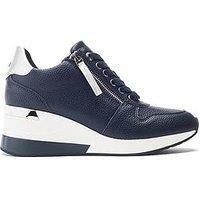 Moda in Pelle Women/'s Caspia Navy Wedge Heeled Chunky Trainers 5
