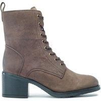 Moda in Pelle Women/'s Onda Dark Brown Leather Block Heeled Ankle Boots 3