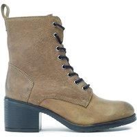 Moda in Pelle Women/'s Onda Taupe Leather Block Heeled Ankle Boots 4