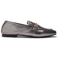 Moda In Pelle Women's 'Earley' Leather Ballet Pumps in Metallic Silver | Size: 6